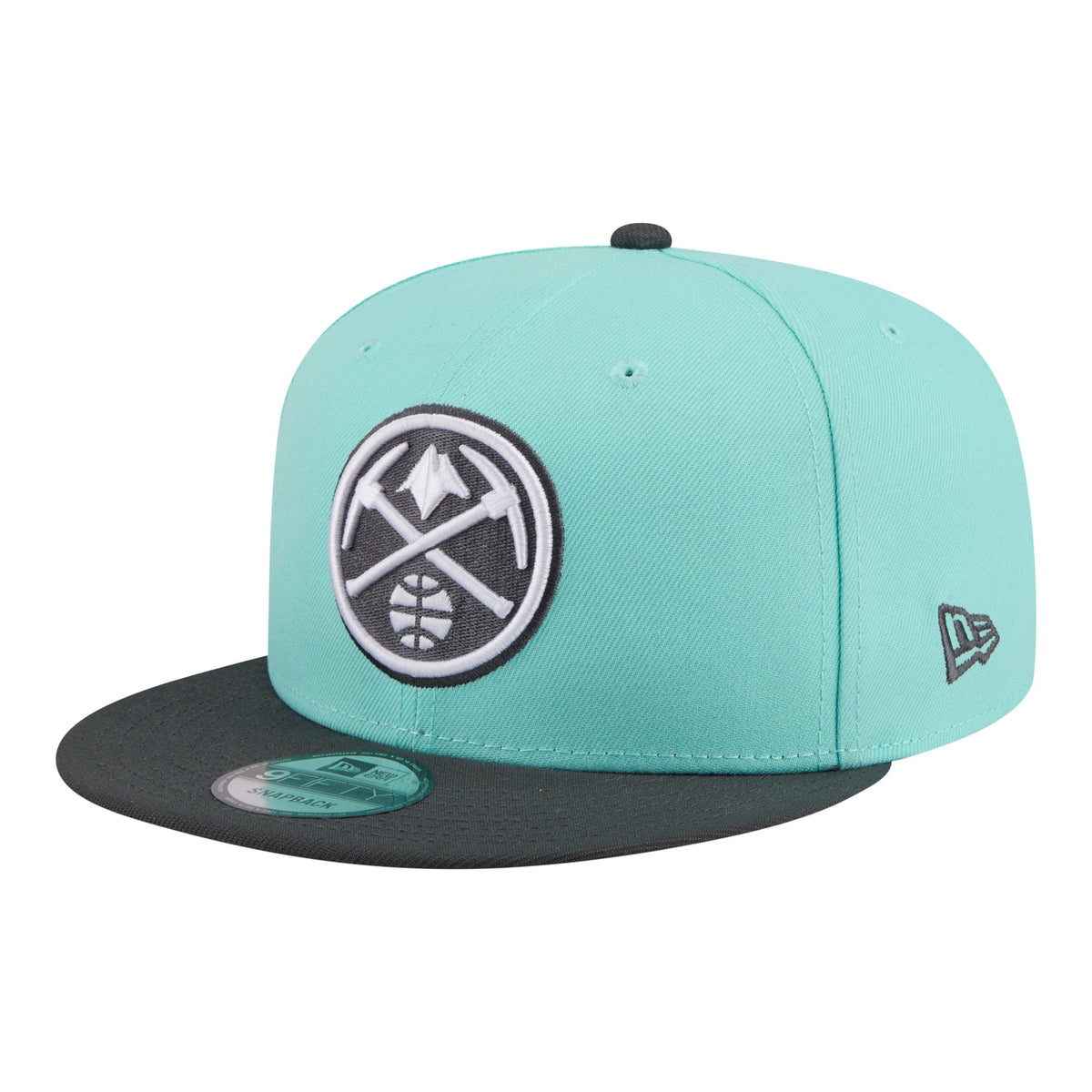Men's Denver Nuggets New Era Turquoise/Charcoal Color Pack Two-Tone 9FIFTY Snapback Hat