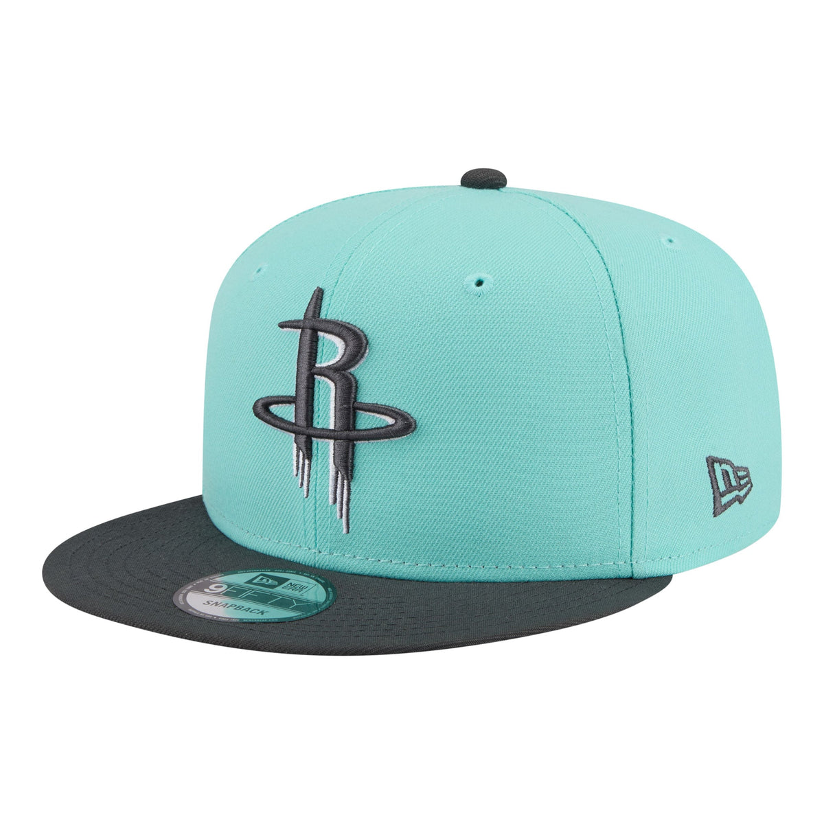 Men's Houston Rockets New Era Turquoise/Charcoal Color Pack Two-Tone 9FIFTY Snapback Hat