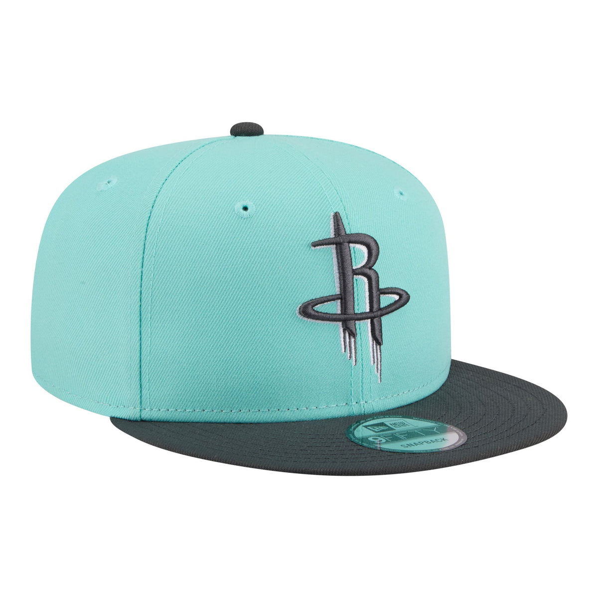 Men's Houston Rockets New Era Turquoise/Charcoal Color Pack Two-Tone 9FIFTY Snapback Hat