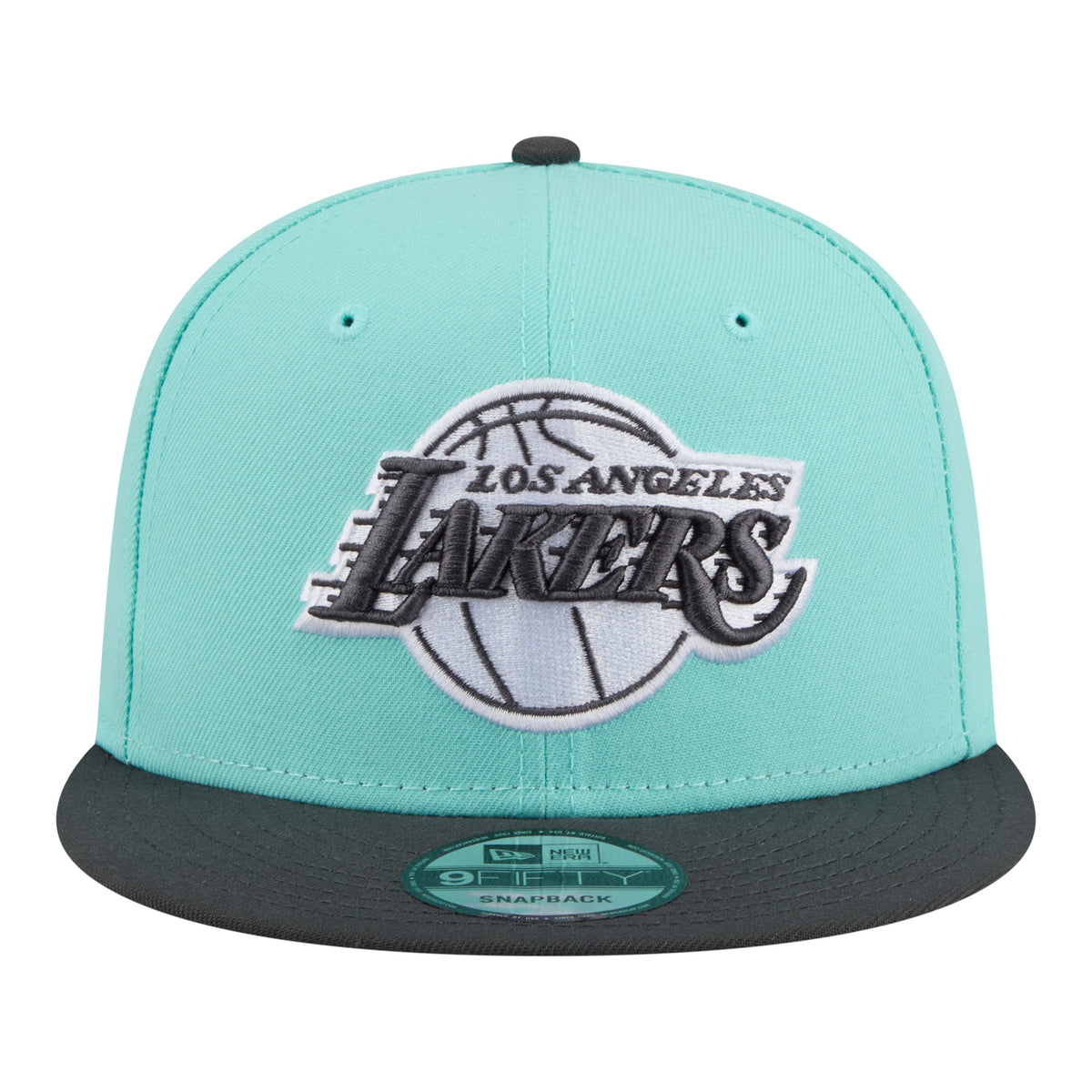 Men's Los Angeles Lakers New Era Turquoise/Charcoal Color Pack Two-Tone 9FIFTY Snapback Hat