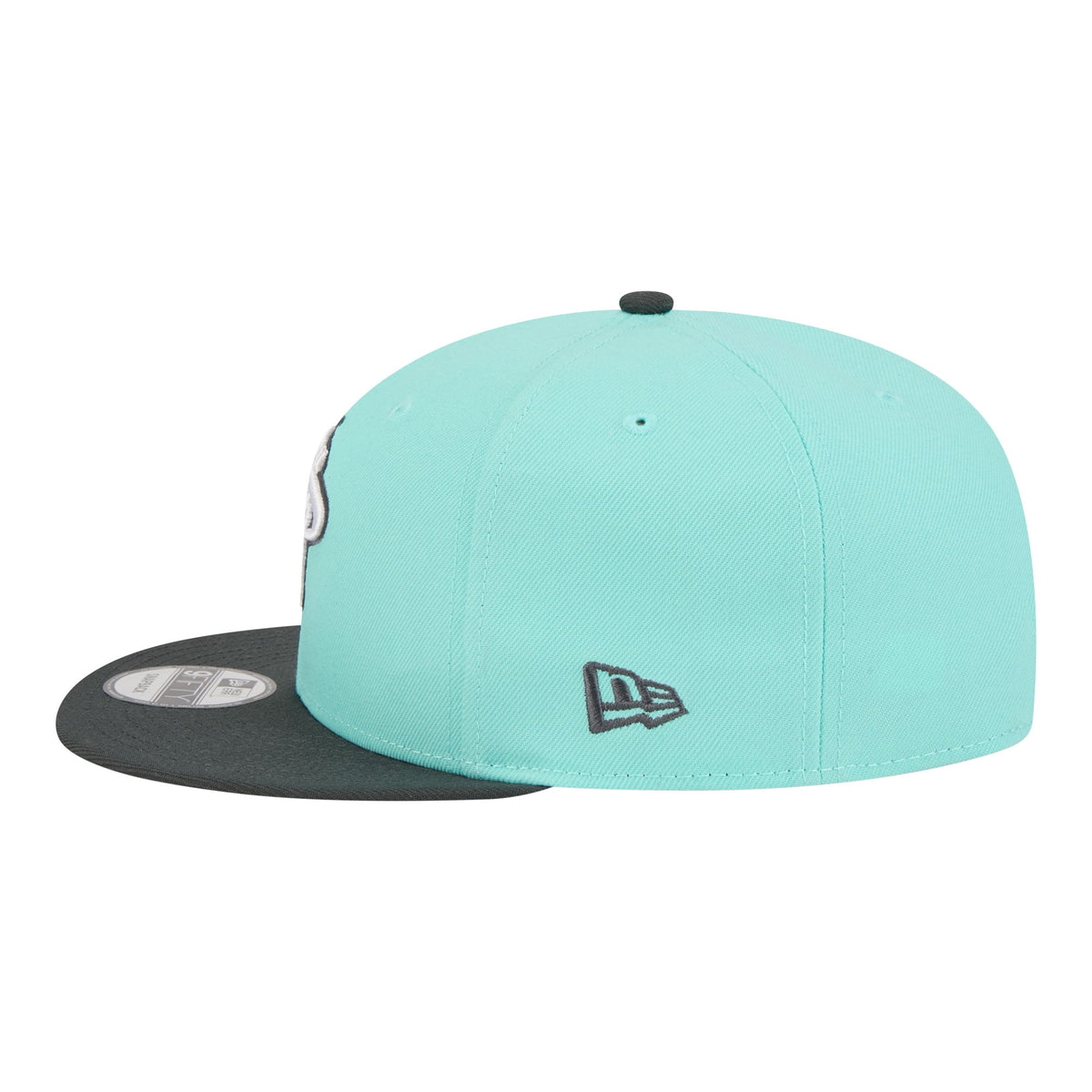 Men's Miami Heat New Era Turquoise/Charcoal Color Pack Two-Tone 9FIFTY Snapback Hat