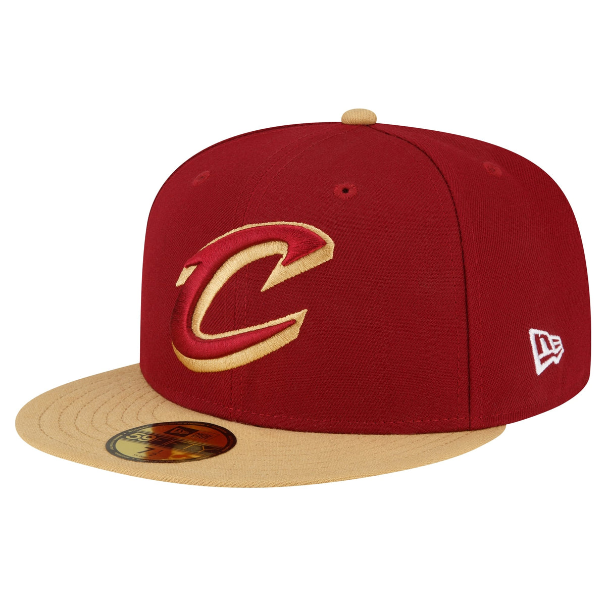 Men's Cleveland Cavaliers New Era Wine/Gold 2-Tone 59FIFTY Fitted Hat