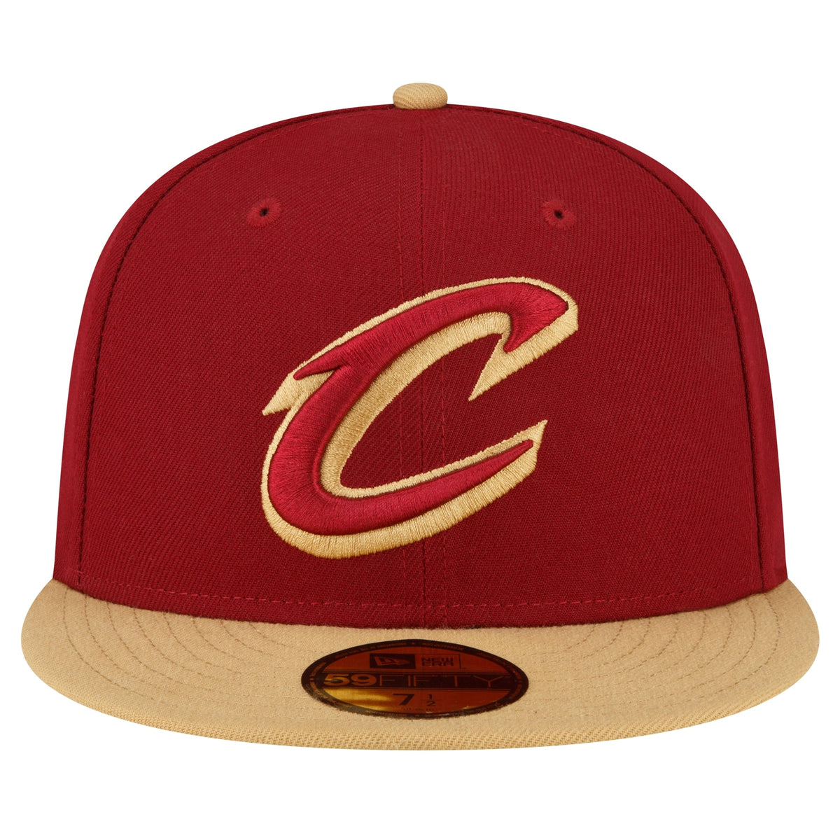 Men's Cleveland Cavaliers New Era Wine/Gold 2-Tone 59FIFTY Fitted Hat