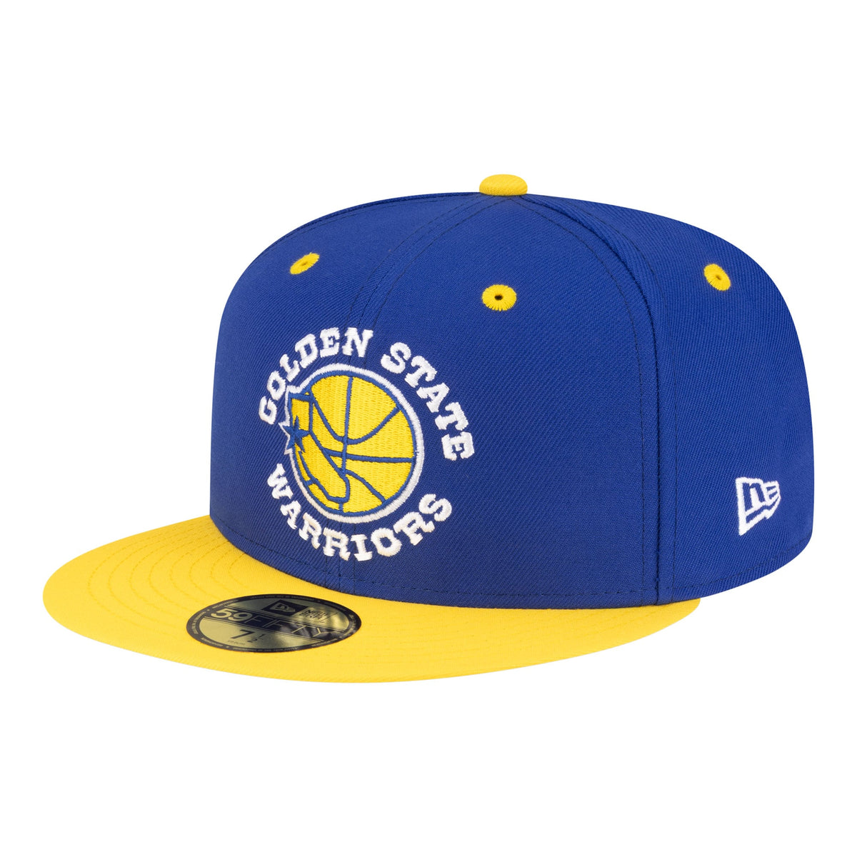 Men's Golden State Warriors  New Era Royal/Gold 80s Throwback 59FIFTY Fitted Hat