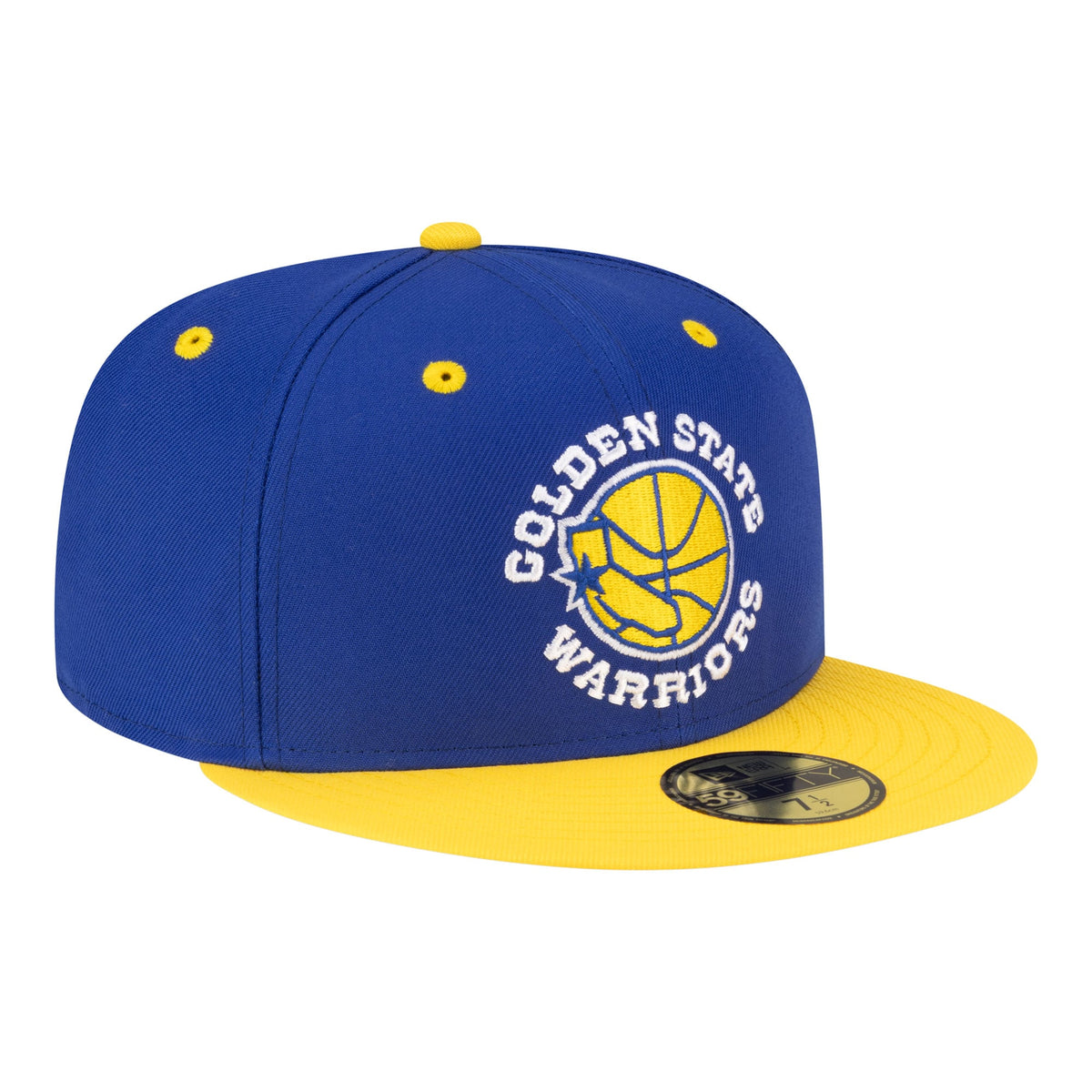 Men's Golden State Warriors  New Era Royal/Gold 80s Throwback 59FIFTY Fitted Hat
