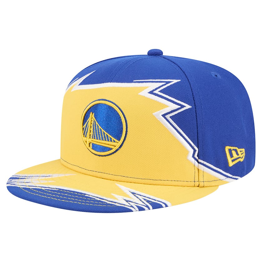 Men's Golden State Warriors New Era Royal/Gold Break 59FIFTY Fitted Hat