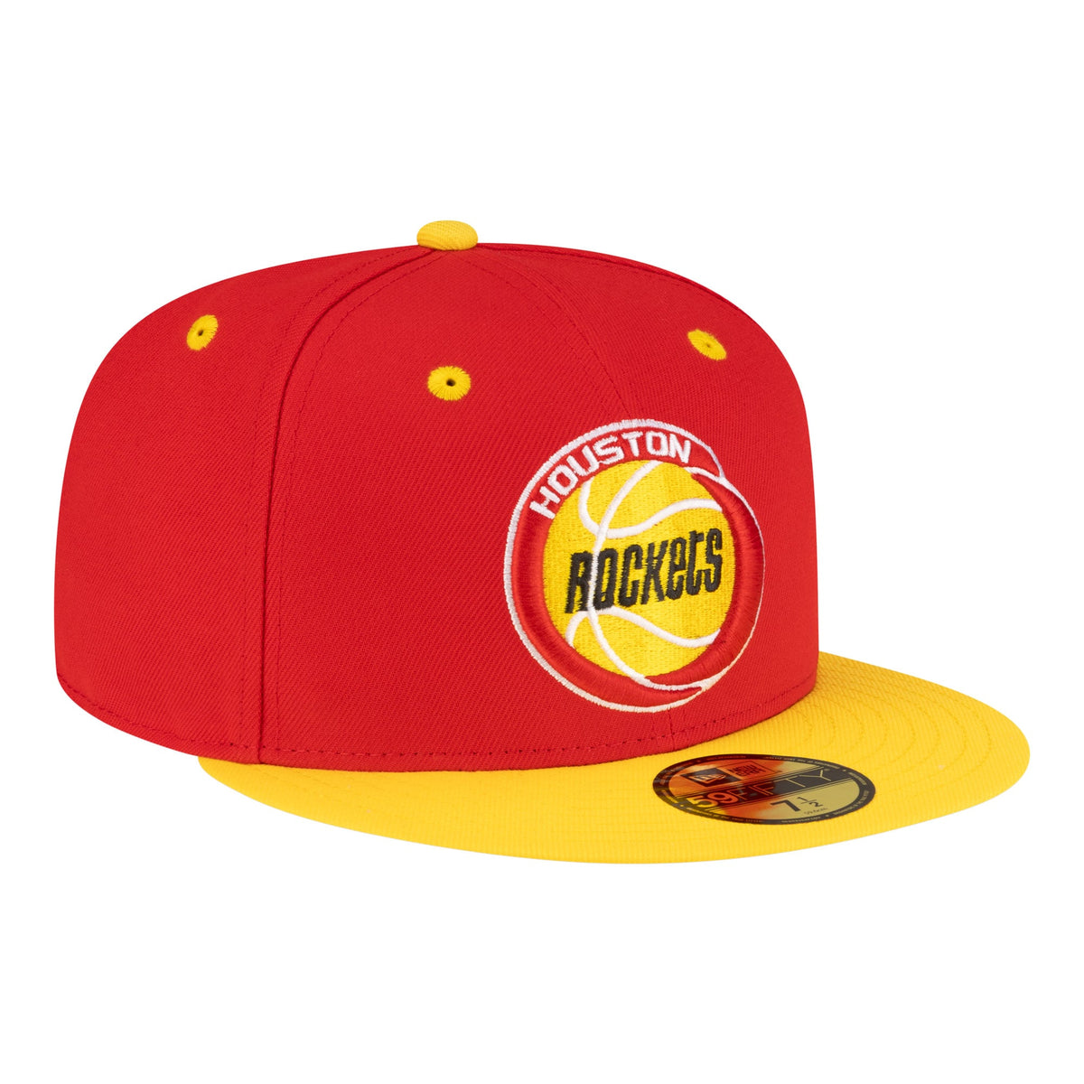 Men's Houston Rockets  New Era Red/Gold 80s Throwback 59FIFTY Fitted Hat