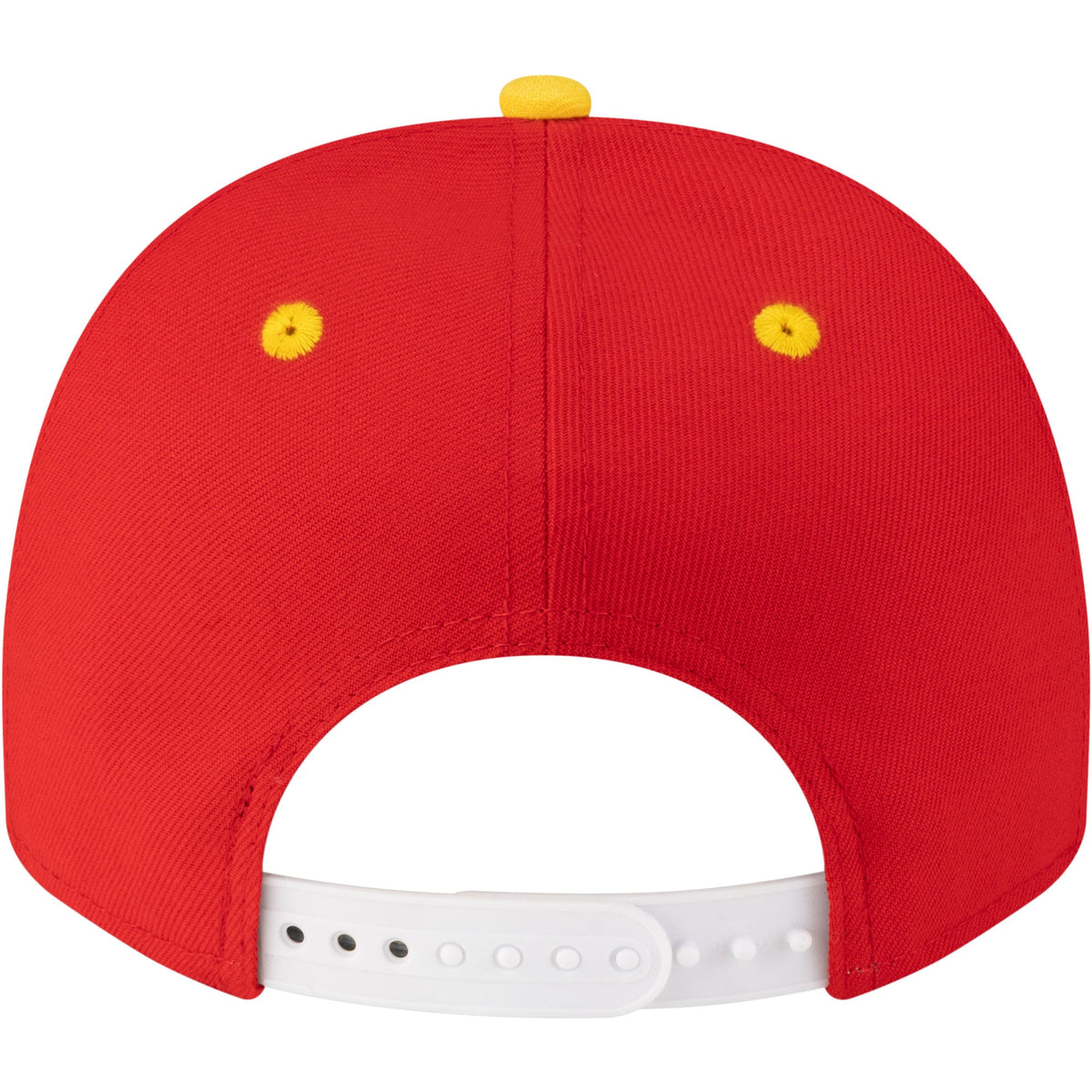 Men's Houston Rockets  New Era Red/Gold 80s Throwback A-Frame 9FIFTY Snapback Hat