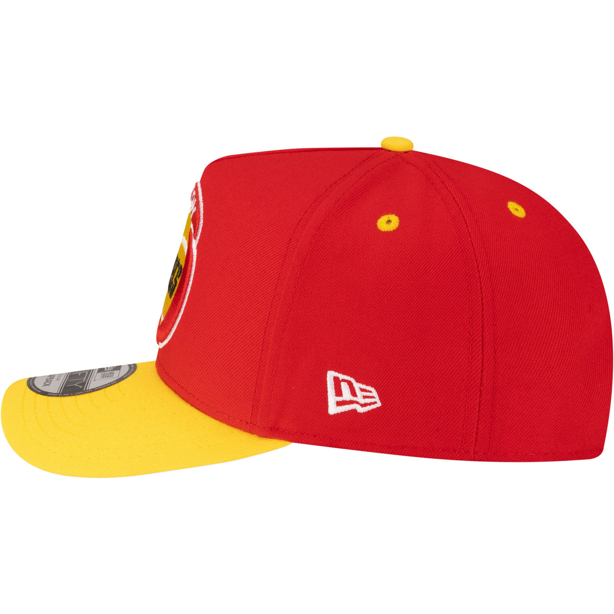 Men's Houston Rockets  New Era Red/Gold 80s Throwback A-Frame 9FIFTY Snapback Hat