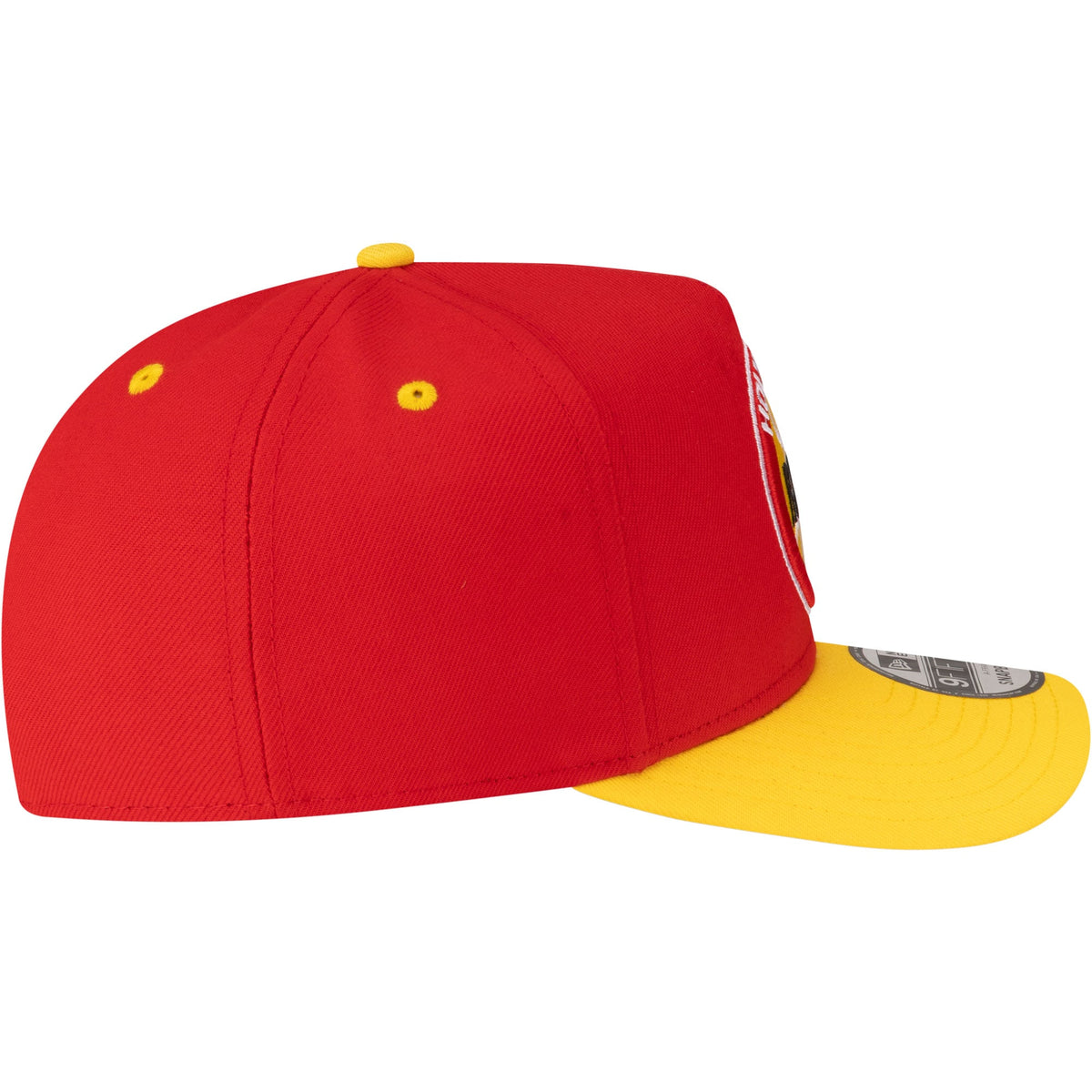 Men's Houston Rockets  New Era Red/Gold 80s Throwback A-Frame 9FIFTY Snapback Hat