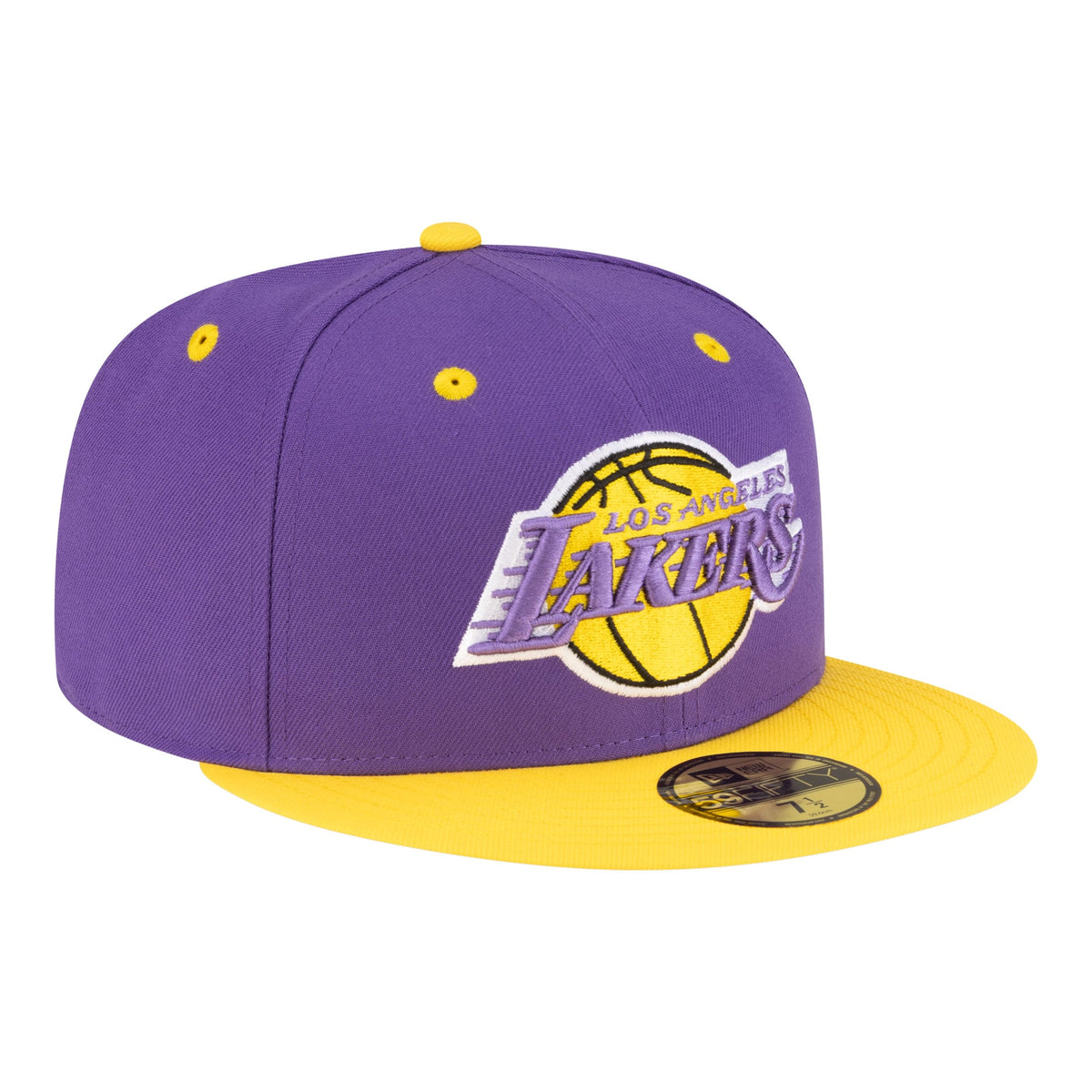 Men's Los Angeles Lakers  New Era Purple/Gold 80s Throwback 59FIFTY Fitted Hat
