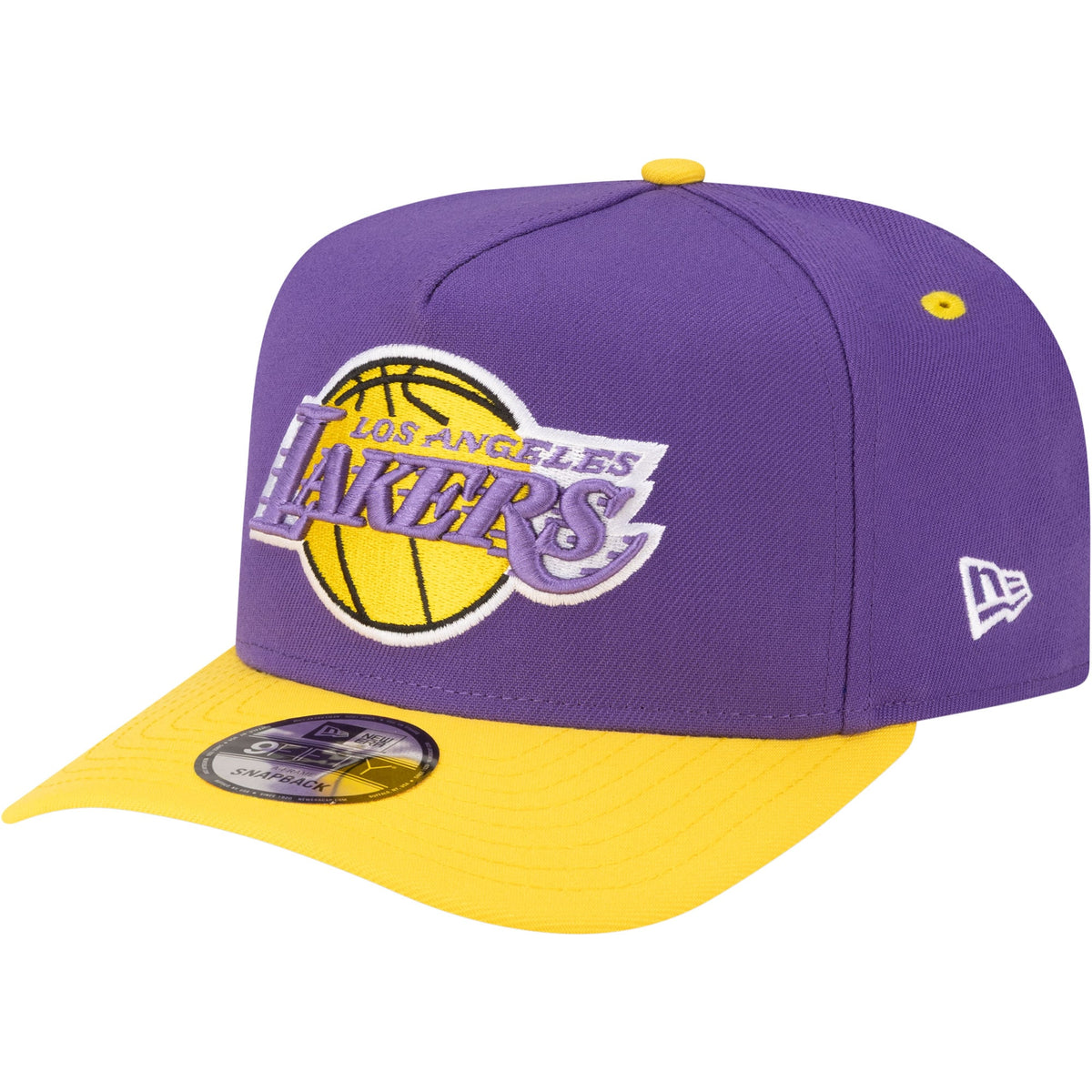 Men's Los Angeles Lakers  New Era Purple/Gold 80s Throwback A-Frame 9FIFTY Snapback Hat
