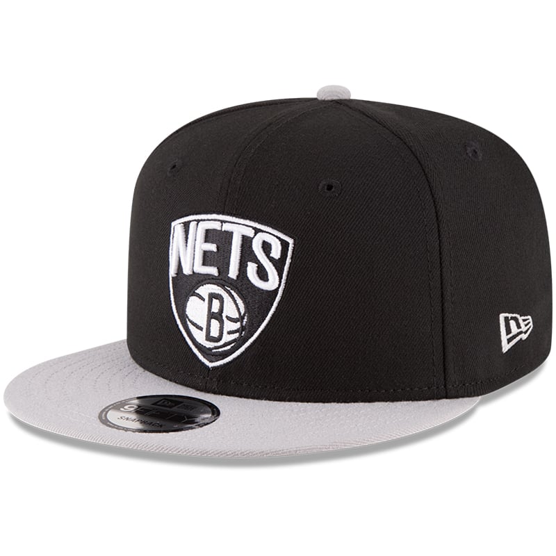 Men's Brooklyn Nets New Era Black/Gray 2-Tone 9FIFTY Adjustable Snapback Hat