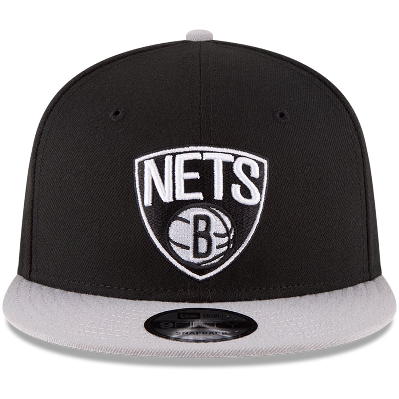 Men's Brooklyn Nets New Era Black/Gray 2-Tone 9FIFTY Adjustable Snapback Hat