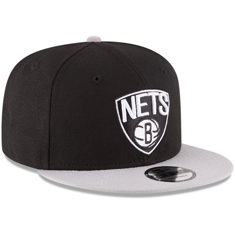 Men's Brooklyn Nets New Era Black/Gray 2-Tone 9FIFTY Adjustable Snapback Hat