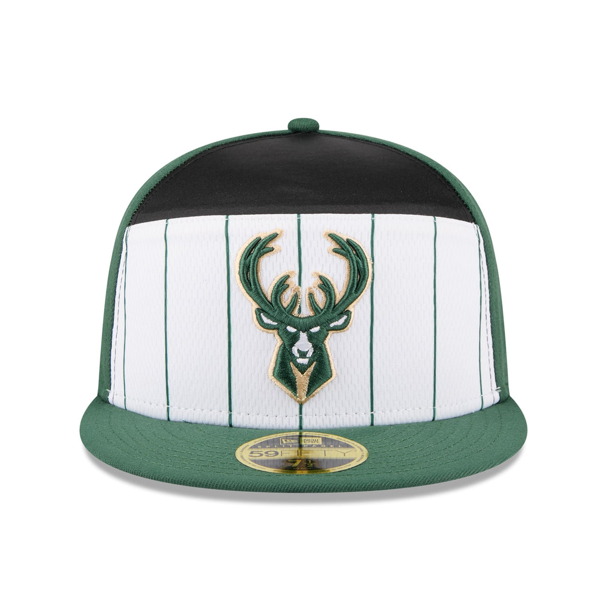 Men's Milwaukee Bucks  New Era White/Hunter Green 2025 NBA Tip Off Split Panel 59FIFTY Fitted Hat