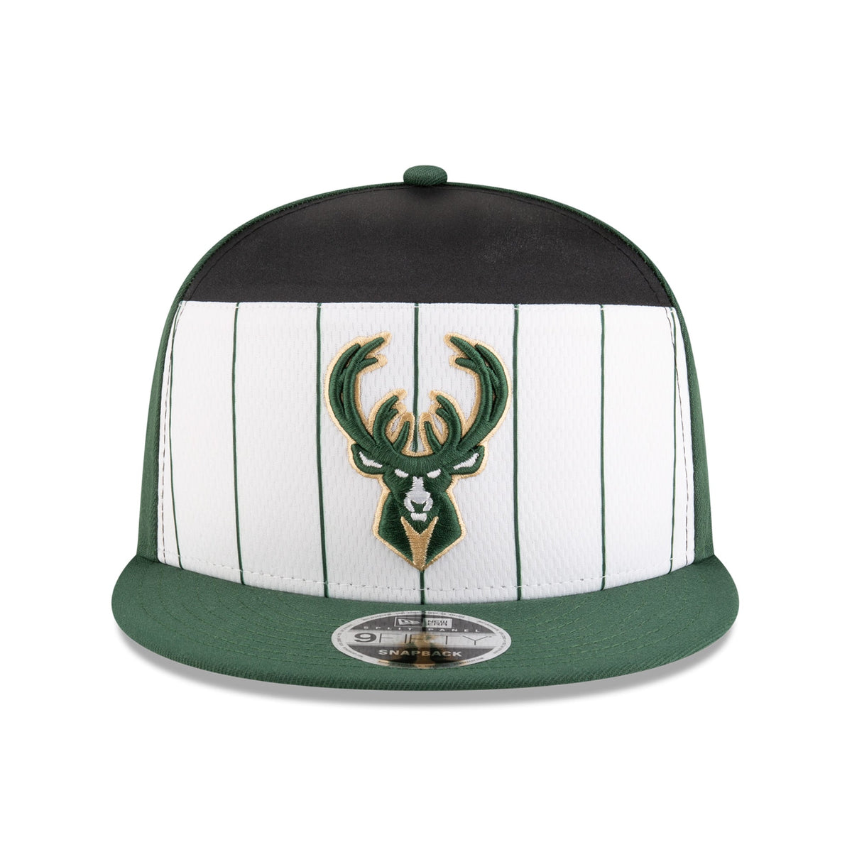 Men's Milwaukee Bucks  New Era White/Hunter Green 2025 NBA Tip Off Split Panel 9FIFTY Snapback Hat