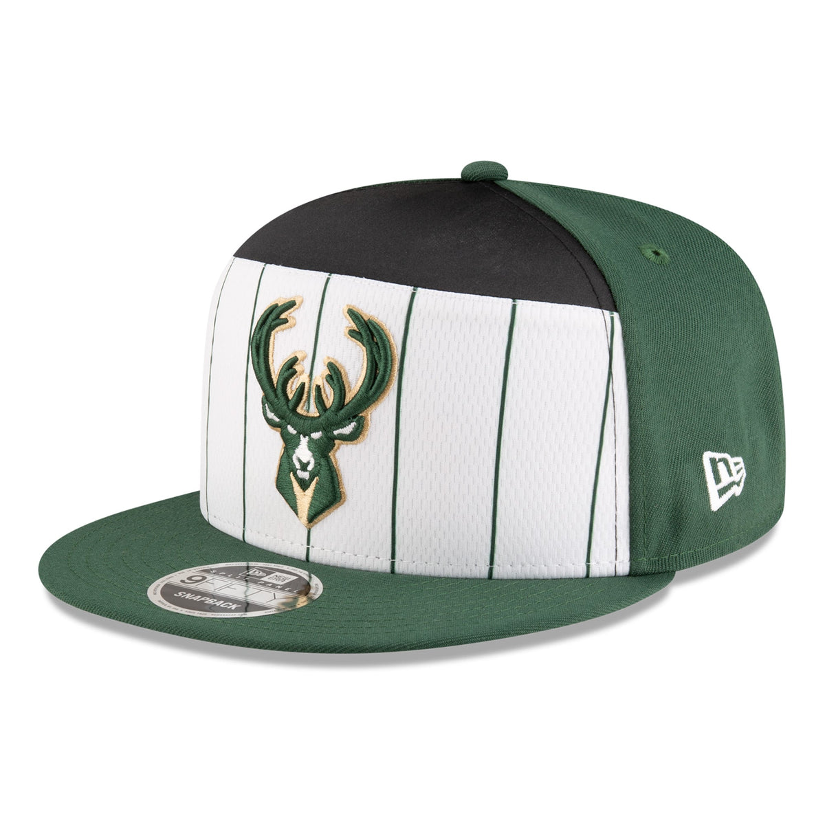 Men's Milwaukee Bucks  New Era White/Hunter Green 2025 NBA Tip Off Split Panel 9FIFTY Snapback Hat