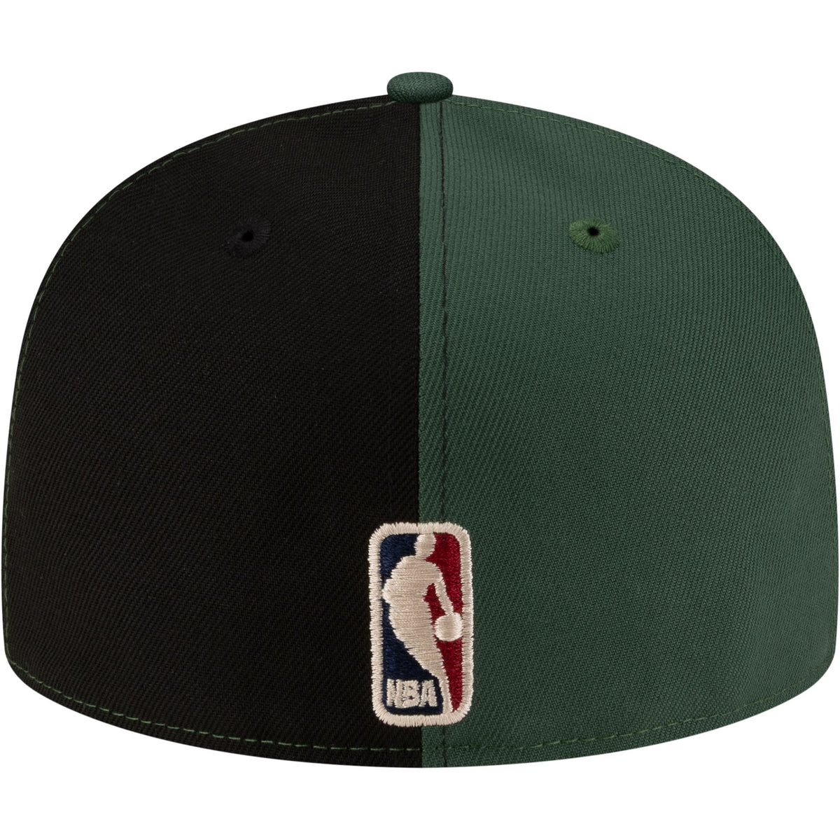 Men's Milwaukee Bucks  New Era Black/Hunter Green 80s Throwback Pinwheel 59FIFTY Fitted Hat