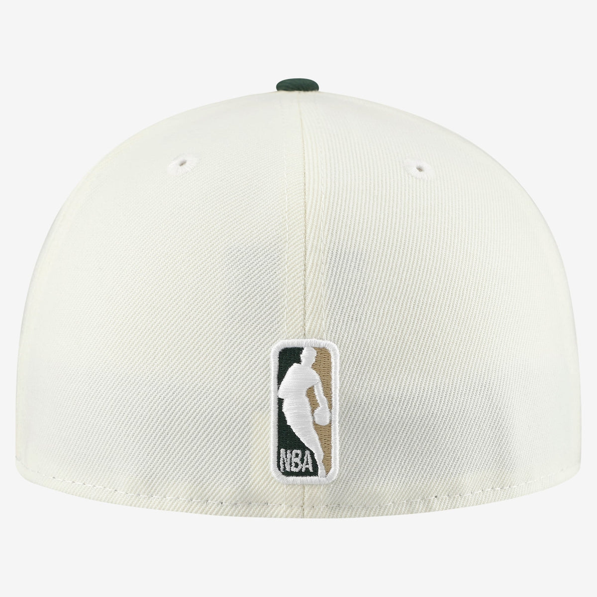 Men's Milwaukee Bucks  New Era White/Hunter Green Chrome 59FIFTY Fitted Hat