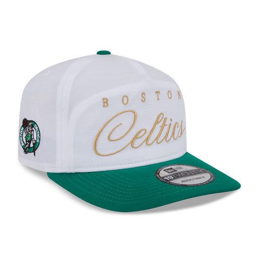 Men's Boston Celtics New Era White/Kelly Green 2025 NBA Draft On-Stage Nylon 19TWENTY Adjustable Hat