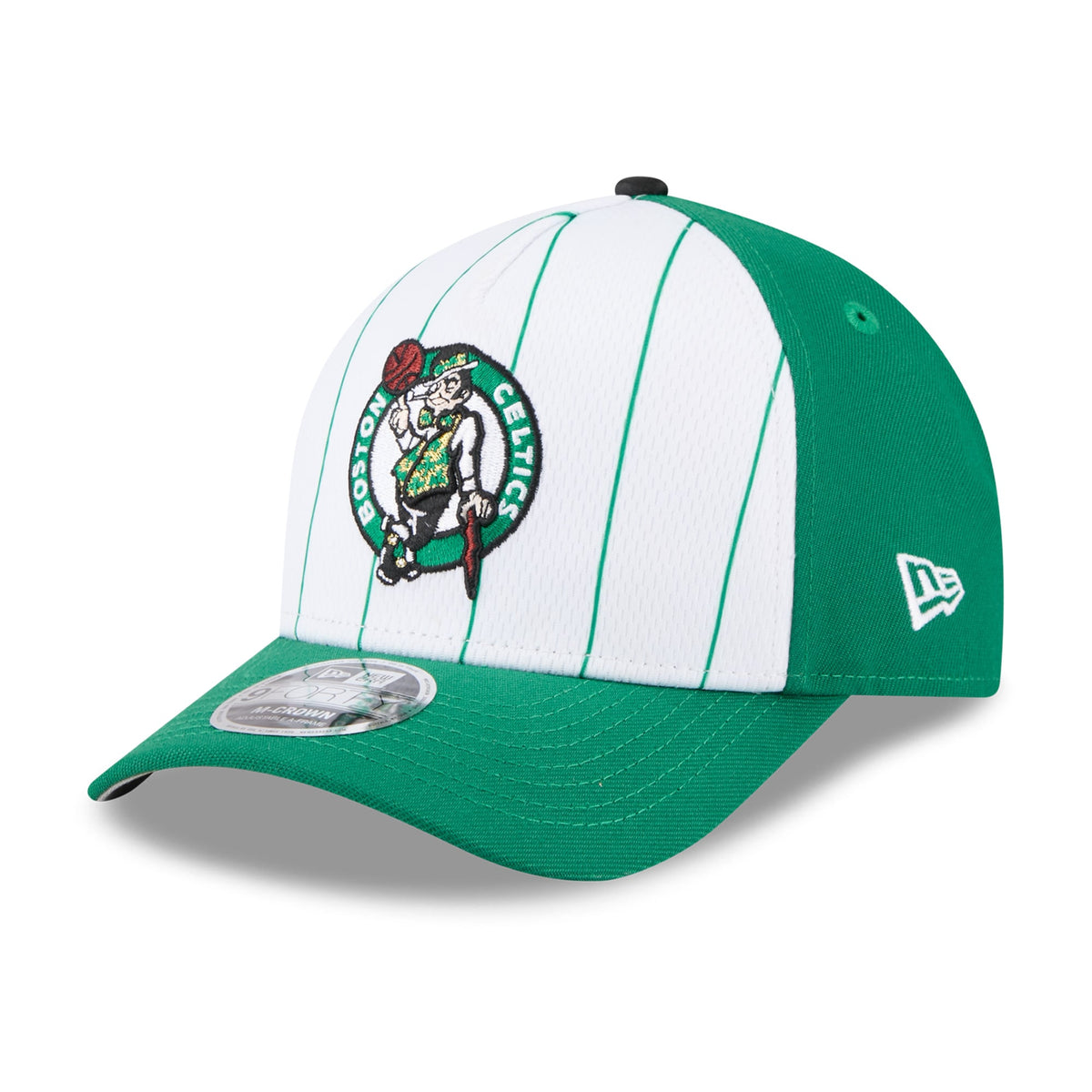 Men's Boston Celtics  New Era White/Kelly Green 2025 NBA Tip Off M-Crown A-Frame 9FORTY Adjustable Hat