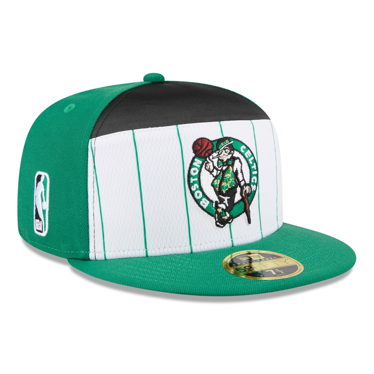 Men's Boston Celtics  New Era White/Kelly Green 2025 NBA Tip Off Split Panel 59FIFTY Fitted Hat