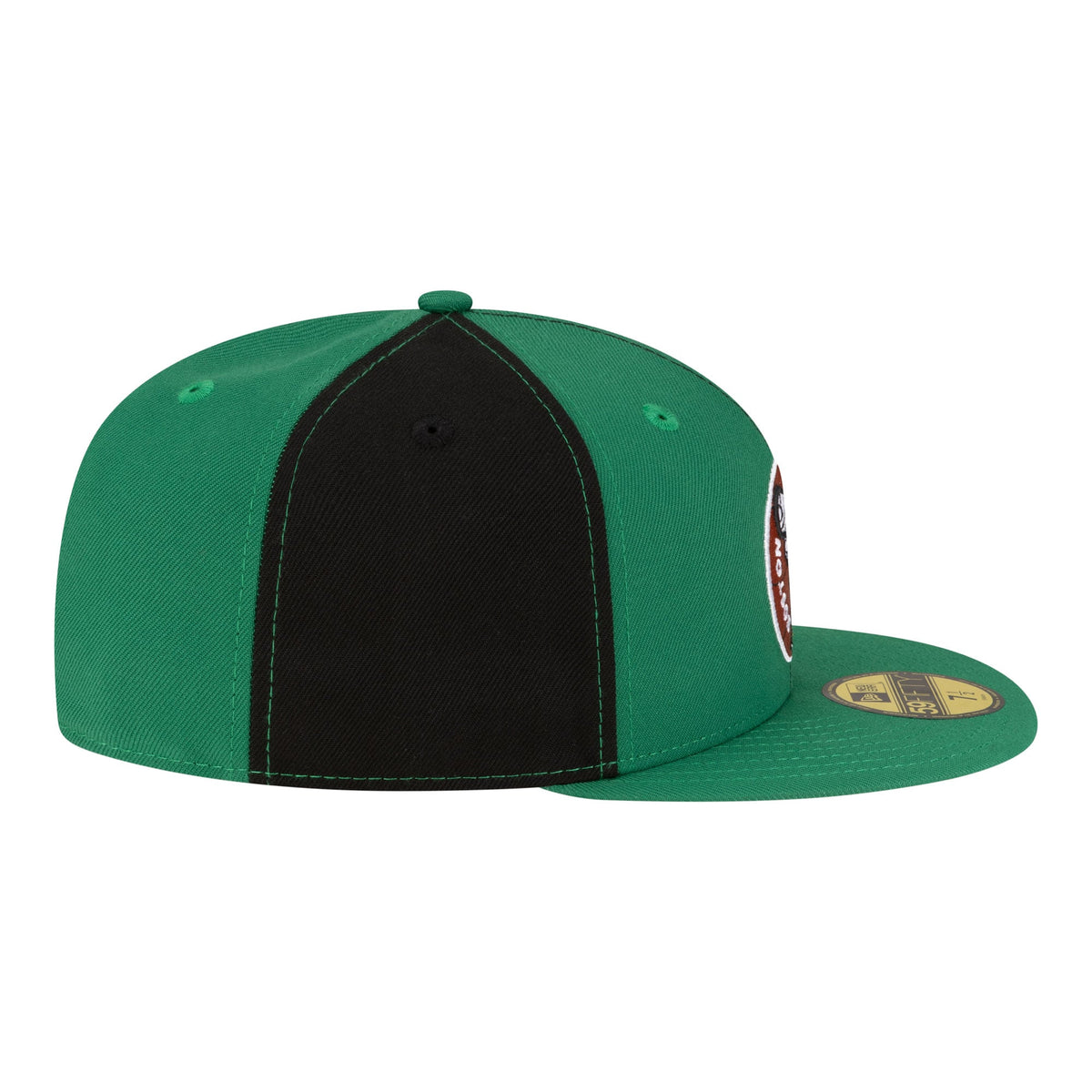 Men's Boston Celtics  New Era Black/Kelly Green 80s Throwback Pinwheel 59FIFTY Fitted Hat