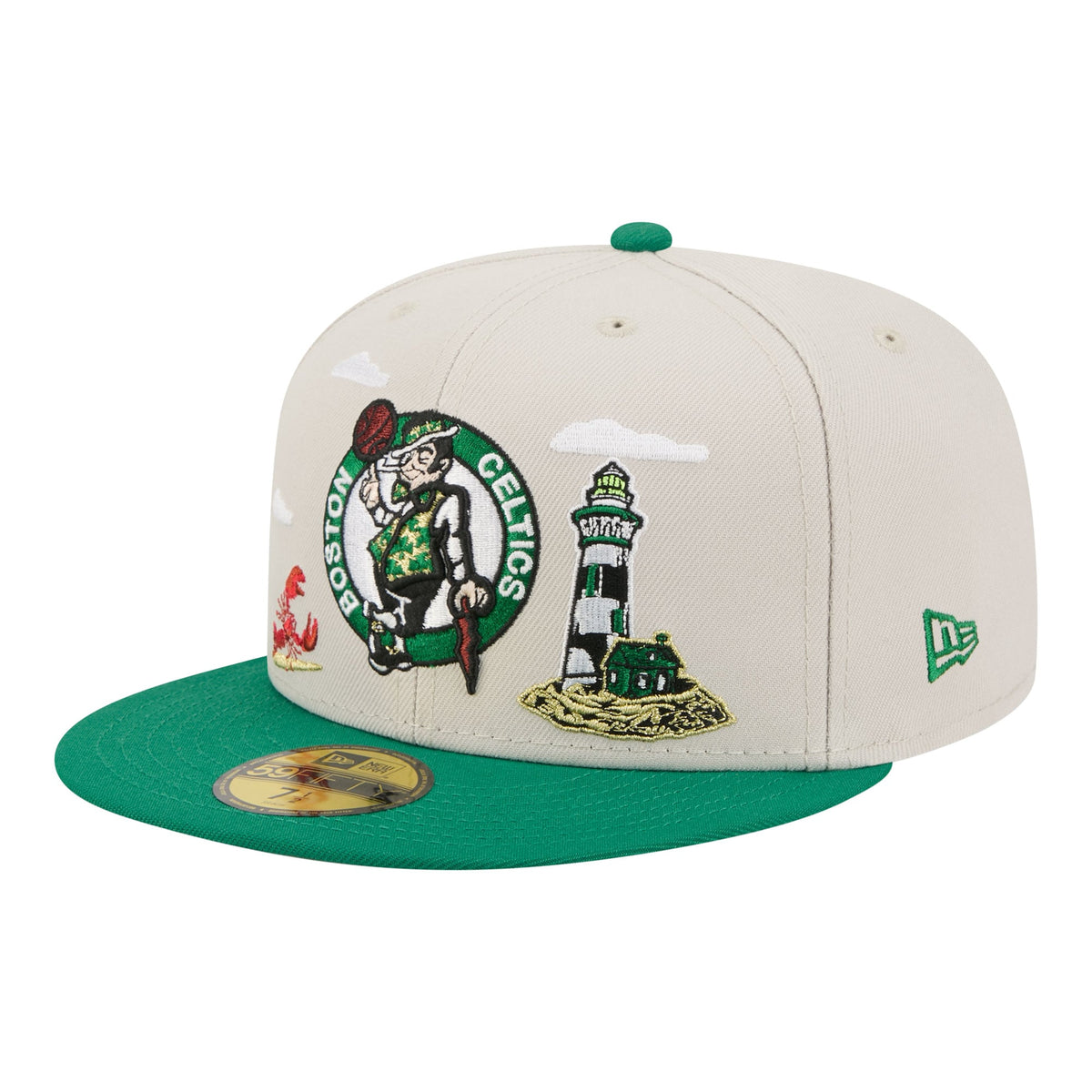 Men's Boston Celtics  New Era Tan/Kelly Green Localized City Icon 59FIFTY Fitted Hat