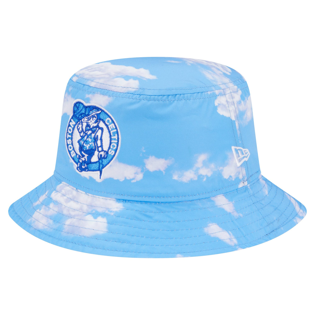 Men's Boston Celtics New Era Black/Light Blue Summer Sun and Storm Reversible Bucket Hat