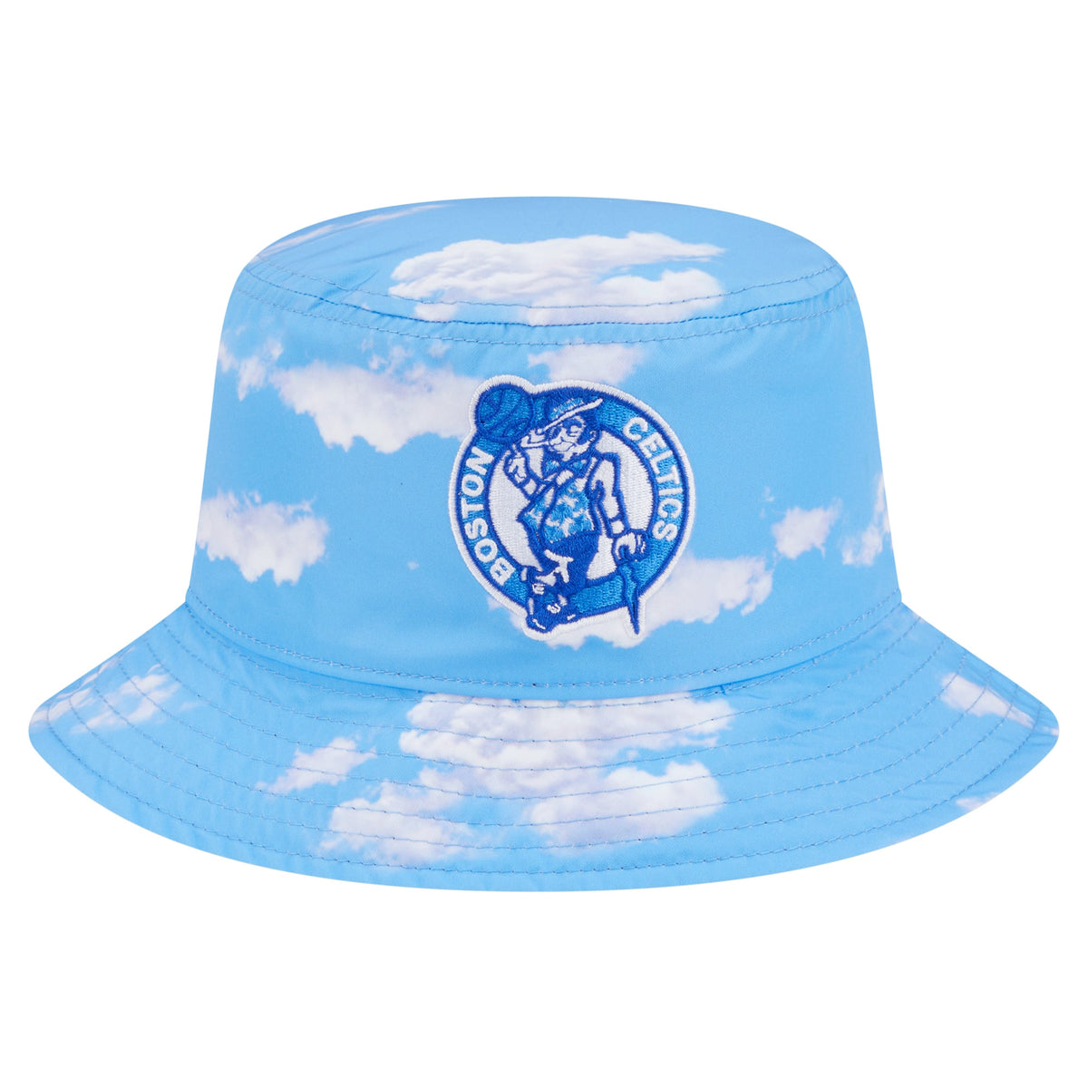 Men's Boston Celtics New Era Black/Light Blue Summer Sun and Storm Reversible Bucket Hat