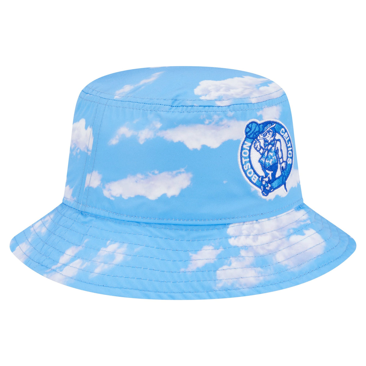 Men's Boston Celtics New Era Black/Light Blue Summer Sun and Storm Reversible Bucket Hat