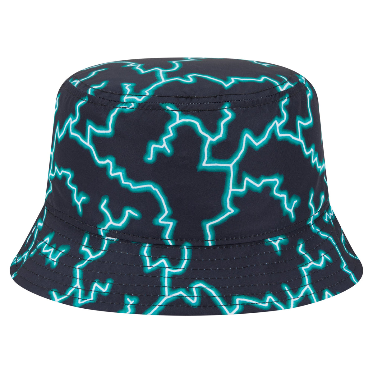 Men's Boston Celtics New Era Black/Light Blue Summer Sun and Storm Reversible Bucket Hat