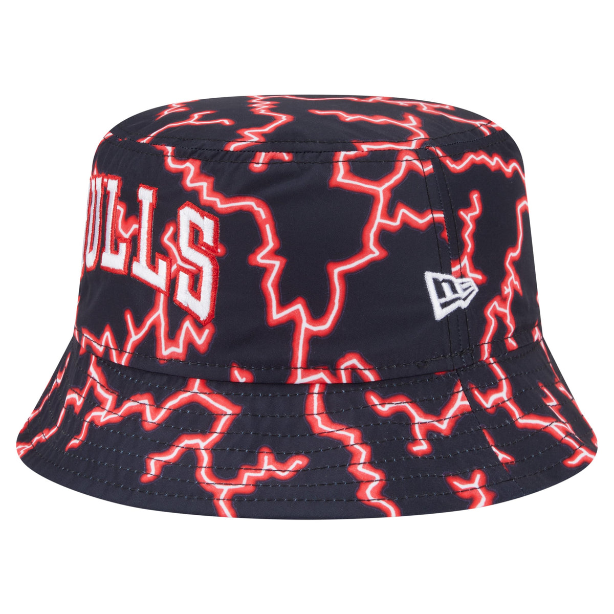 Men's Chicago Bulls New Era Black/Light Blue Summer Sun and Storm Reversible Bucket Hat