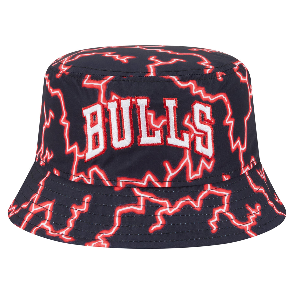 Men's Chicago Bulls New Era Black/Light Blue Summer Sun and Storm Reversible Bucket Hat