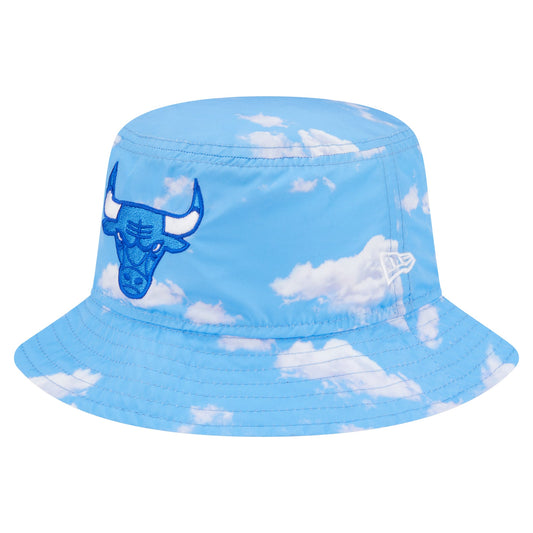 Men's Chicago Bulls New Era Black/Light Blue Summer Sun and Storm Reversible Bucket Hat