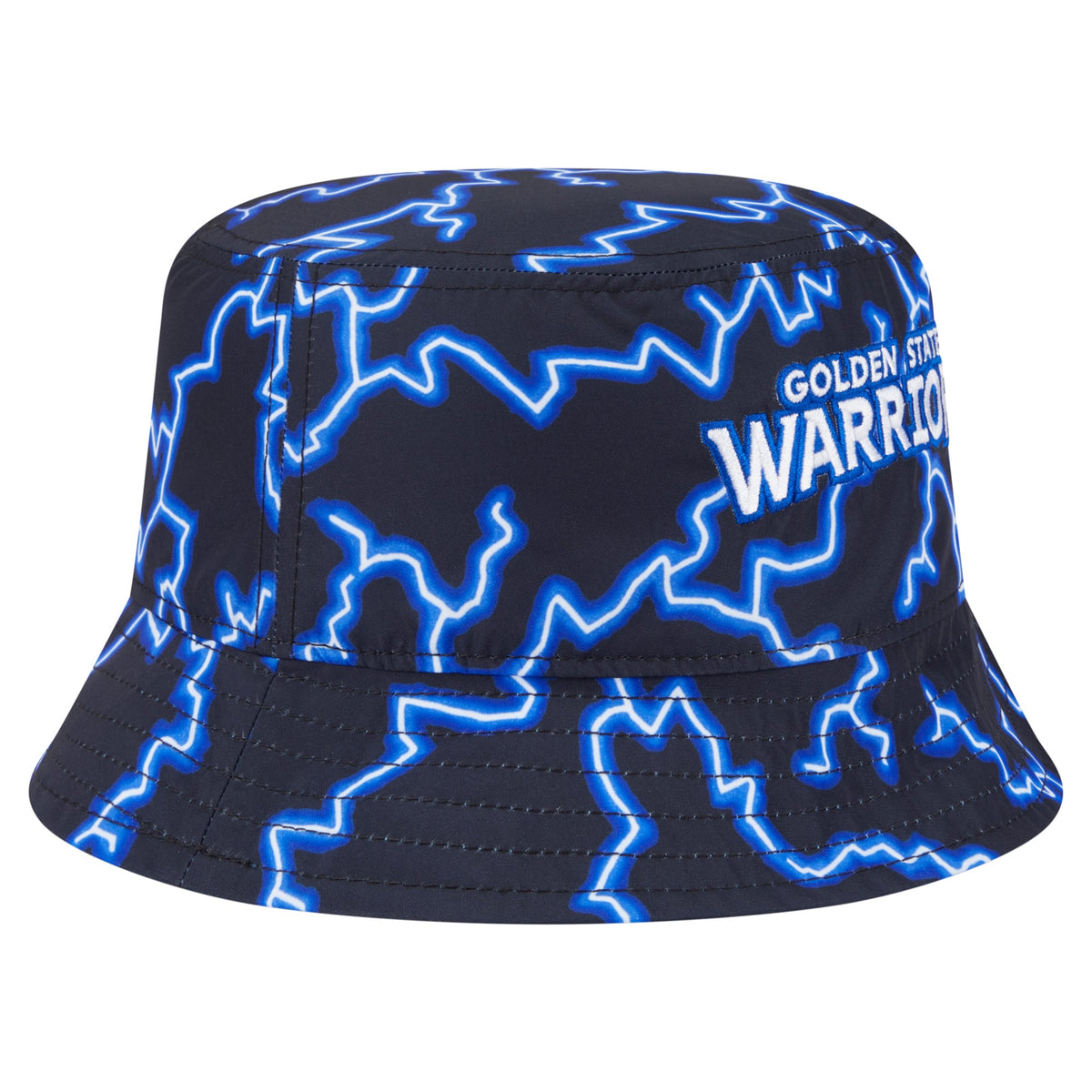 Men's Golden State Warriors New Era Black/Light Blue Summer Sun and Storm Reversible Bucket Hat