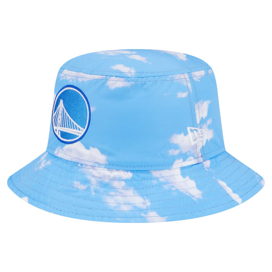 Men's Golden State Warriors New Era Black/Light Blue Summer Sun and Storm Reversible Bucket Hat