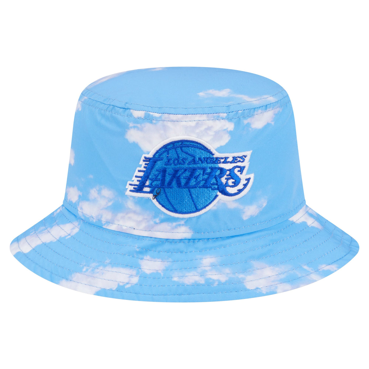 Men's Los Angeles Lakers New Era Black/Light Blue Summer Sun and Storm Reversible Bucket Hat