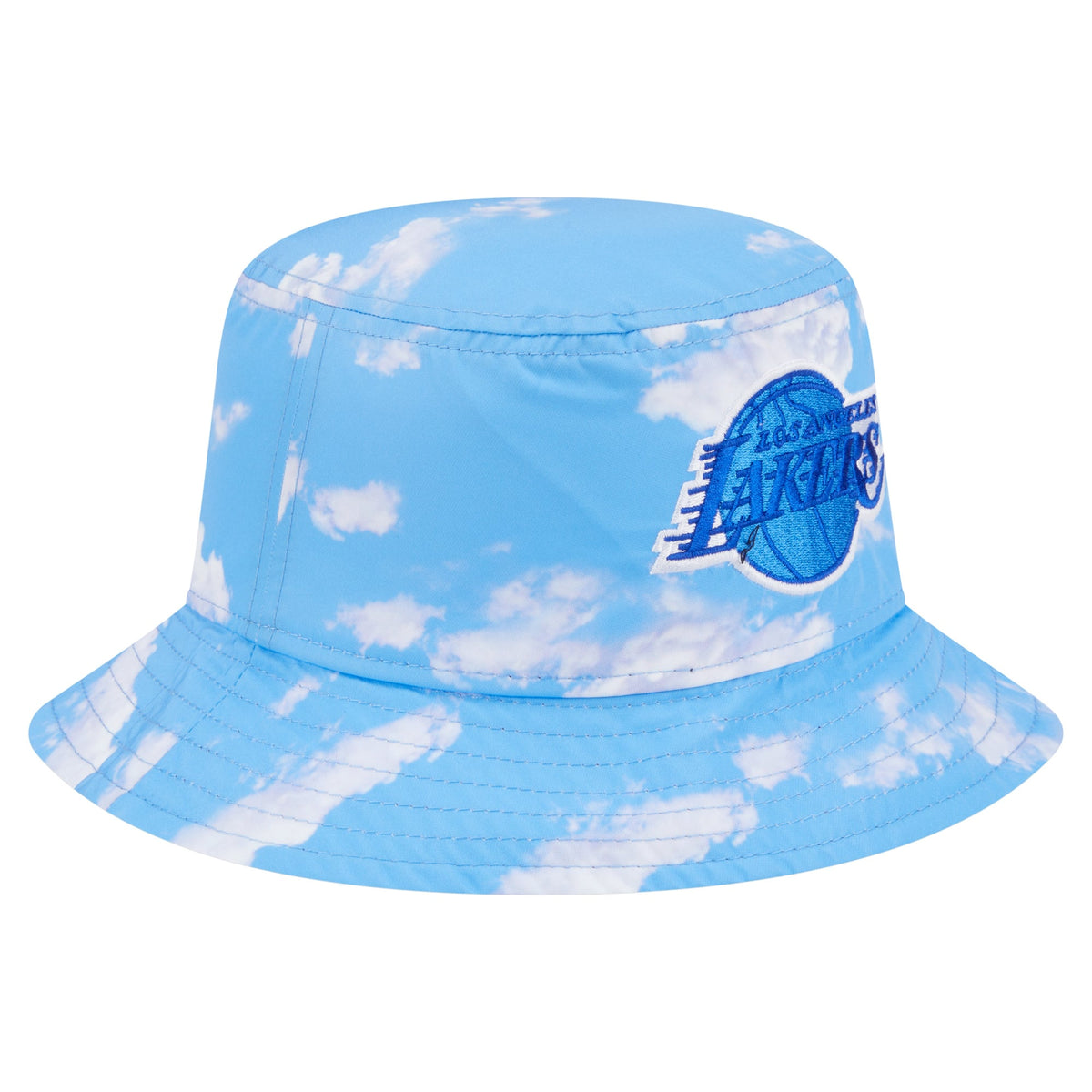 Men's Los Angeles Lakers New Era Black/Light Blue Summer Sun and Storm Reversible Bucket Hat