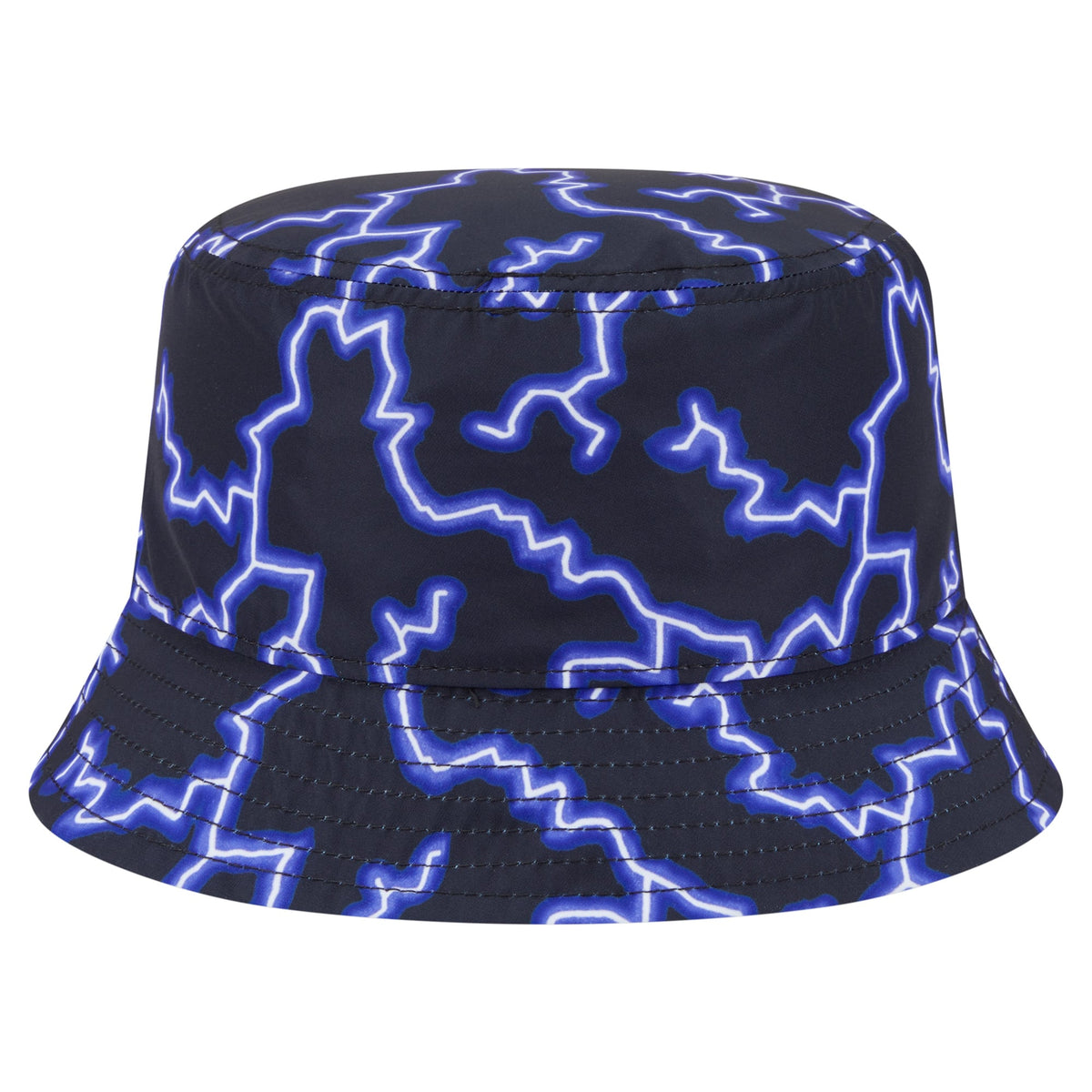 Men's Los Angeles Lakers New Era Black/Light Blue Summer Sun and Storm Reversible Bucket Hat