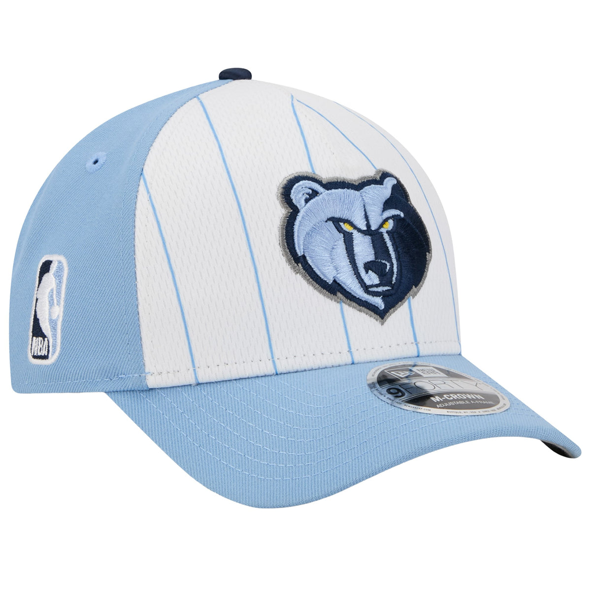 Men's Memphis Grizzlies  New Era White/Light Blue 2025 NBA Tip Off M-Crown A-Frame 9FORTY Adjustable Hat