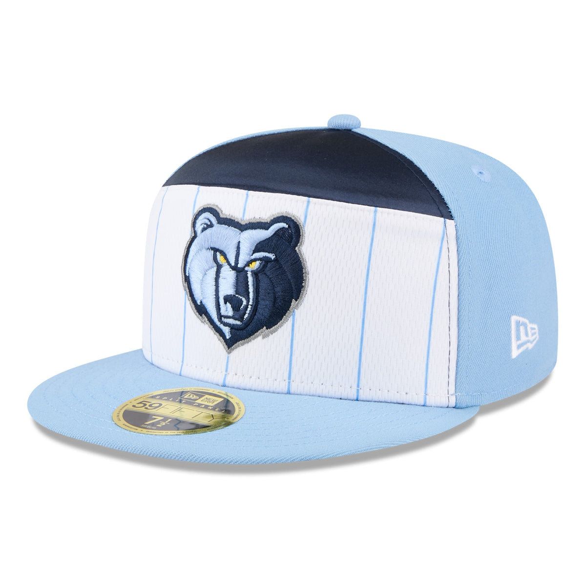 Men's Memphis Grizzlies  New Era White/Light Blue 2025 NBA Tip Off Split Panel 59FIFTY Fitted Hat