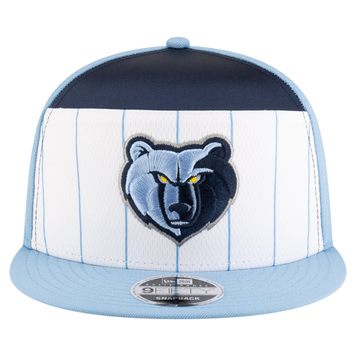 Youth Memphis Grizzlies  New Era White/Light Blue 2025 NBA Tip Off Split Panel 9FIFTY Snapback Hat