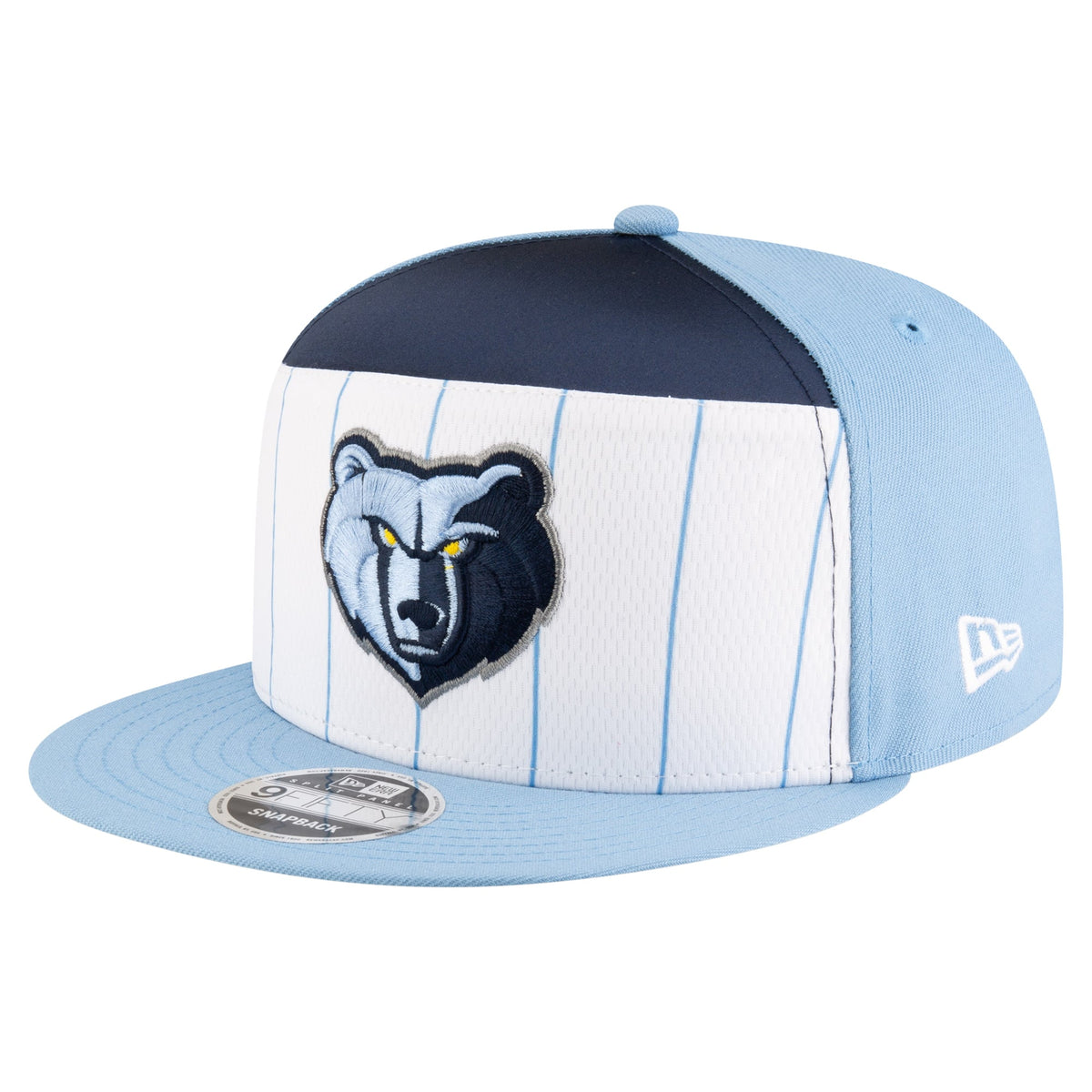 Youth Memphis Grizzlies  New Era White/Light Blue 2025 NBA Tip Off Split Panel 9FIFTY Snapback Hat