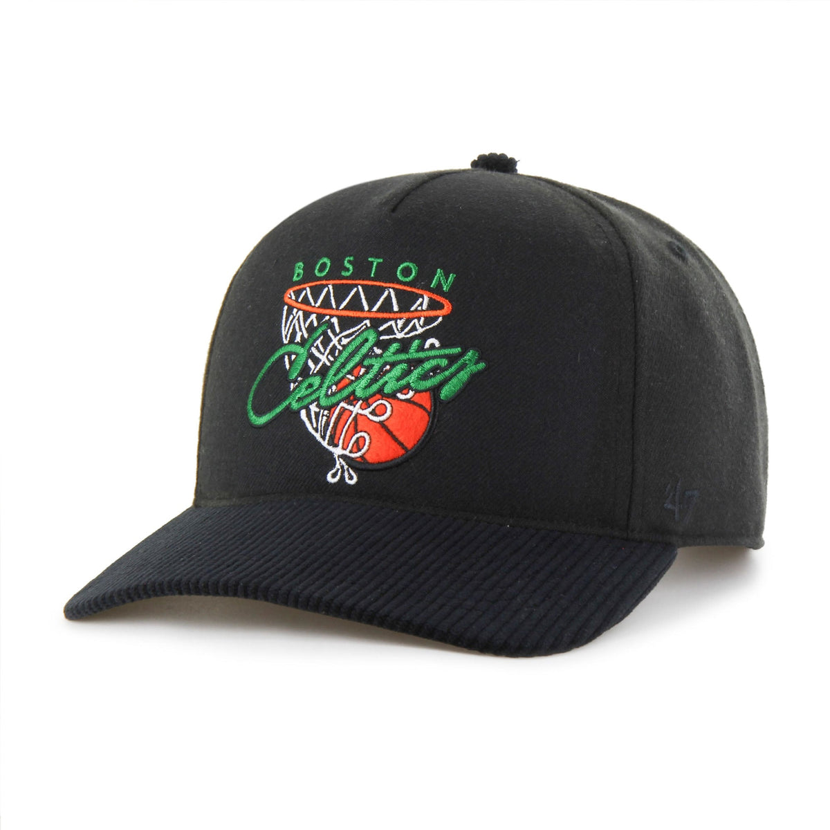 Men's Boston Celtics  '47 Black Nothing But Net Hitch Adjustable Hat