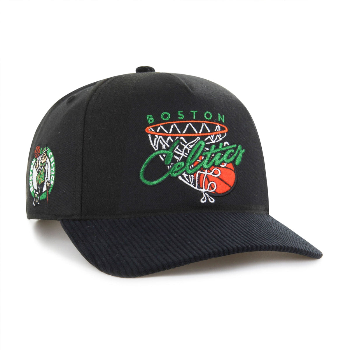 Men's Boston Celtics  '47 Black Nothing But Net Hitch Adjustable Hat
