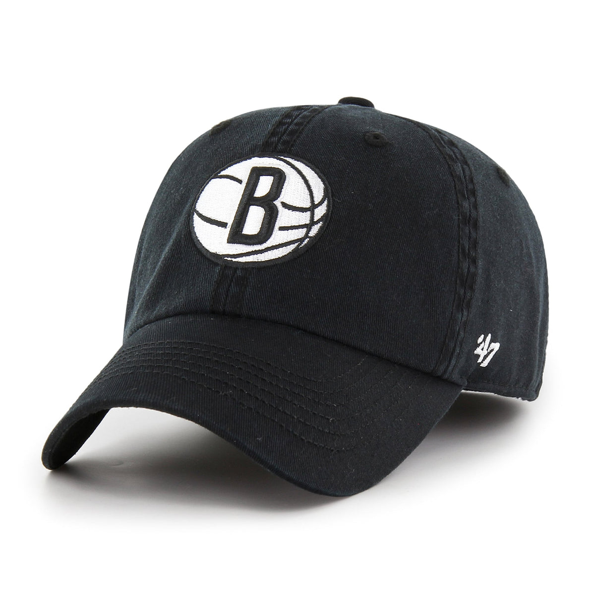 Men's Brooklyn Nets '47 Black  Classic Franchise Fitted Hat
