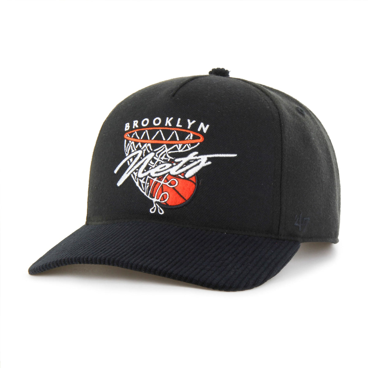Men's Brooklyn Nets  '47 Black Nothing But Net Hitch Adjustable Hat