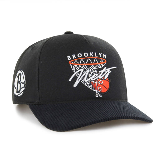 Men's Brooklyn Nets  '47 Black Nothing But Net Hitch Adjustable Hat